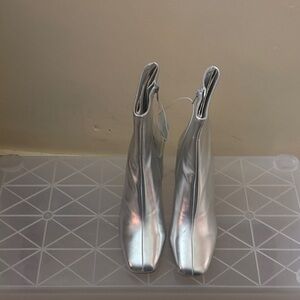 Universal Thread Silver Ankle Boots